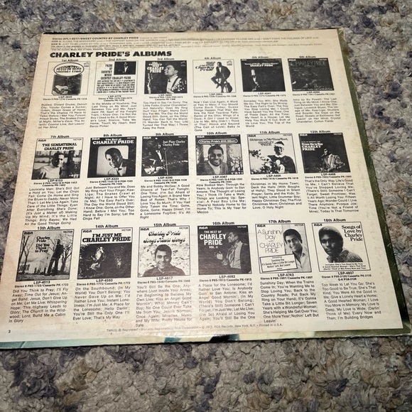 Charley Pride Sweet Country Vinyl Record 1973 - Picture 2 of 9
